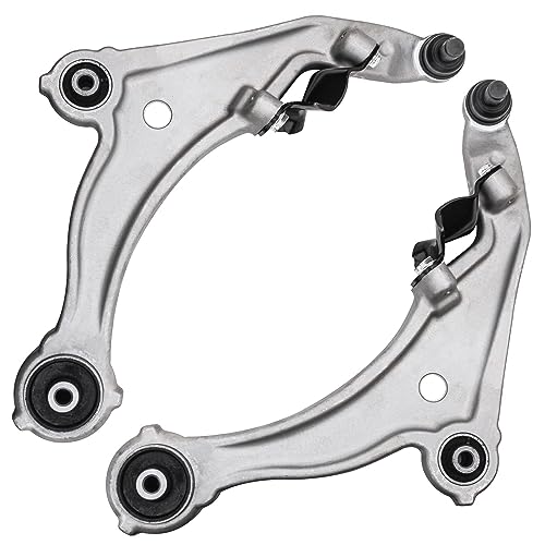 Image of Detroit Axle - Front 8pc End Control Arms Kit for 2009-2014 Nissan Maxima, 2 Lower Control Arms with Ball Joints Assembly 2 Sway Bar Links 4 Outer Inner Tie Rods 2010 2011 2012 2013 Replacement