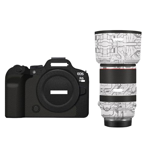 Mebont �J���������Y�ی�t�B���� Canon EOS R6 Mark III + RF70-200mm F2.8 L IS USM �Ή� �{�f�B�J�X�^�� ���h�~�f�J�[���X�L�� �v���e�N�^�[���b�v(Circuit White)