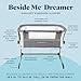 Baby Delight Beside Me Dreamer Bassinet | Bedside Sleeper | 6-Position Height Adjustment | Charcoal Tweed