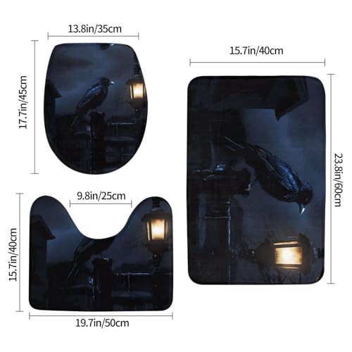 Tapis de bain séchage rapide Night Crow absorbant et ultra sécurisé