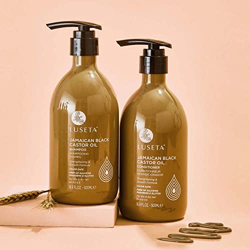 L Luseta L6060S-61S Luseta Castor Oil Shampoo And Conditioner Set Strengthen And Cleanse Thin Hair Restore Damaged Hair Sulfate Free thumb #6