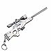 LLAMEVOL Gun Keychain for Men Fort-Nite Scar Guns Toys Heavy Shotgun Model Alloy Metal Assault Rifle Keychain Game Party Supplies Collection Gift for Boys