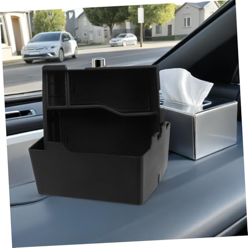 Organiseur de console centrale de voiture à compartiments amovibles anti-vibration