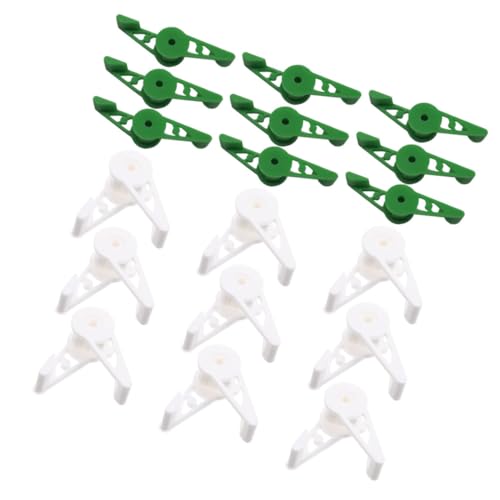 TOYANDONA Pinces pour Plantes 40 Pcs Clips De Pliage Ajustables 360° pour Branches Plastique Vert Et Blanc Formation Et Tuteurage Jardin Extérieur Pommiers Poiriers Pêchers