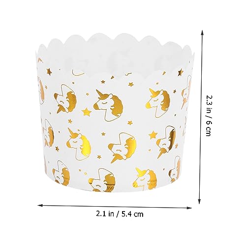 Caissettes papier motif licorne haute résistance pour muffins et cupcakes