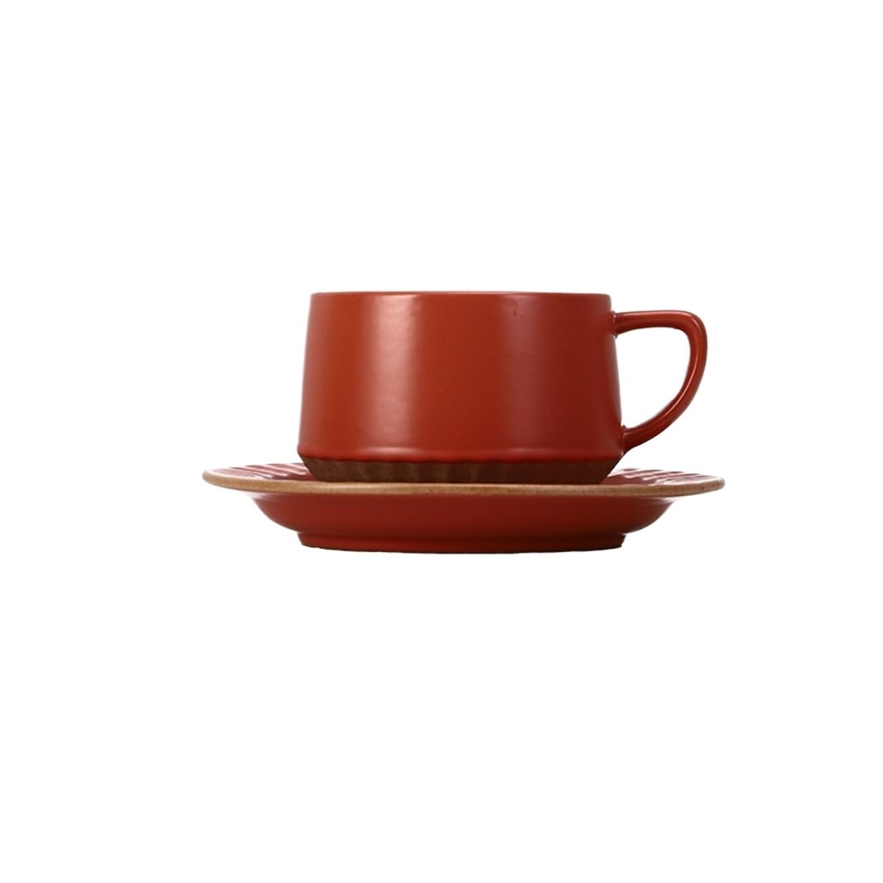 Taza de cerámica roja de gran capacidad para café largo de oficina