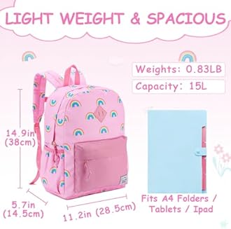 VASCHY Kids School Backpack Rucksack for Boys Girls Children's Toddler Backpack Kindergarten Book Bag with Chest Buckle