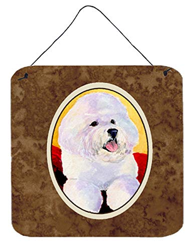 Caroline's Treasures SS8921DS66 Bichon Frise Wall or Door Hanging Prints Aluminum Metal Sign Kitchen Wall Bar Bathroom Plaque Home Decor, 6x6, Multicolor