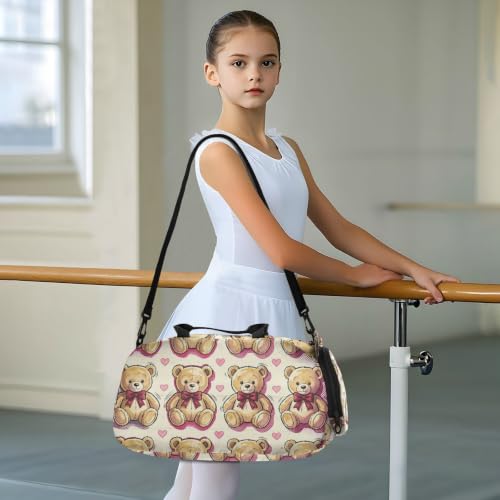 Bolsa de deporte infantil con compartimento para zapatos que evita la ropa sucia en el viaje 6
