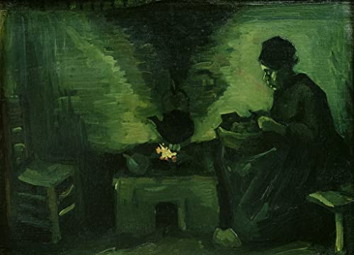 Affiche La paysanne au coin du feu Van Gogh pour déco chambre apaisante