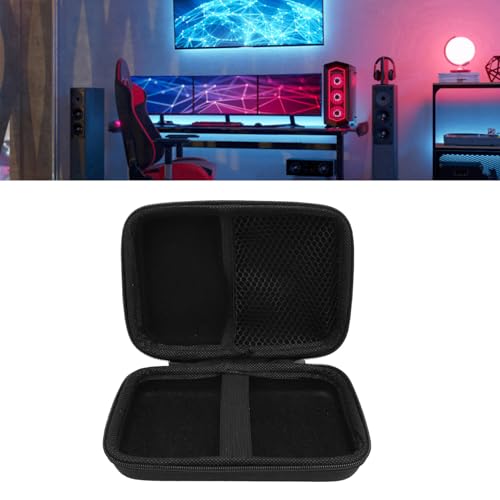 Jectse Tragetasche für Spielkonsolen, 15 X 5 X 10 cm, Reise-Aufbewahrungstasche aus Eva-Schale, Reisetasche mit Doppeltem Reißverschluss und Internen Gummibändern