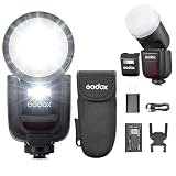 Picture of Godox V1 Pro C V1Pro-C Flash with Magnetic Ring & Diffuser Kit for Canon Camera 76Ws 2.4G HSS TTL, Detachable Sub Flash, 1.3s Recycle Time 500 Full-Power Flashes, USB-C Charging Battery, Modeling Lamp