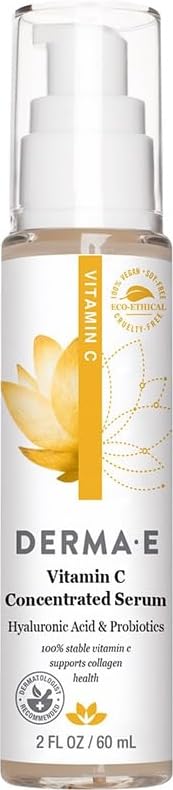 Derma E Vitamin C Concentrated Face Serum to Hydrate & Brighten, 2 Oz
