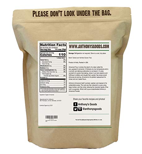 Anthony's Organic Arrowroot Flour, 4 lb, Batch Tested Gluten Free, Non GMO, Vegan - image 2