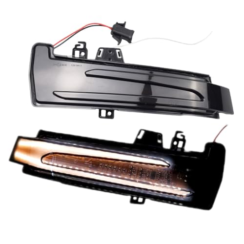 Kakulkomen Led Dynamic Turn Signal Light Side Mirror Blinker Sequential Lamp Assembly For Benz W204 CLA A B C E S Gla Glk Cls Class W176 W212 w218 (White-Yellow)