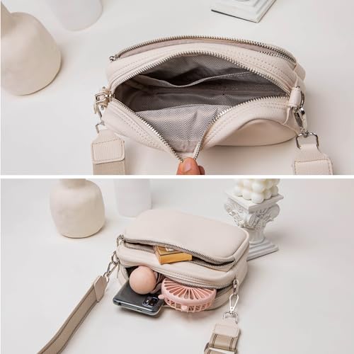 Women Shoulder Bag Crossbody Purse Designer Handbag Wallet Trendy Triple Zip Phone Purse4