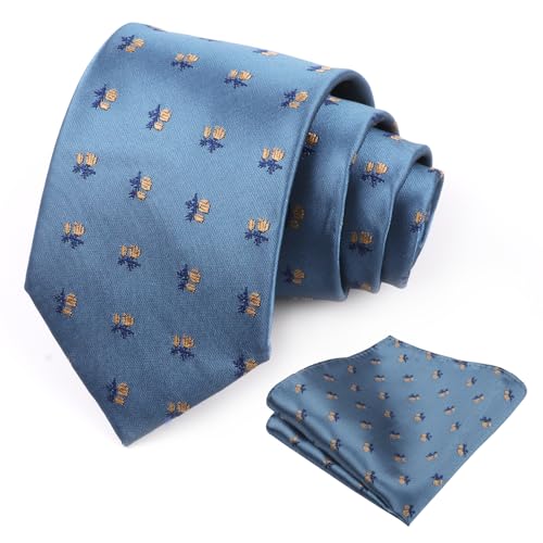 Image of Alizeal Mens 3.15'' Light Color Rustic Tie Handkerchief