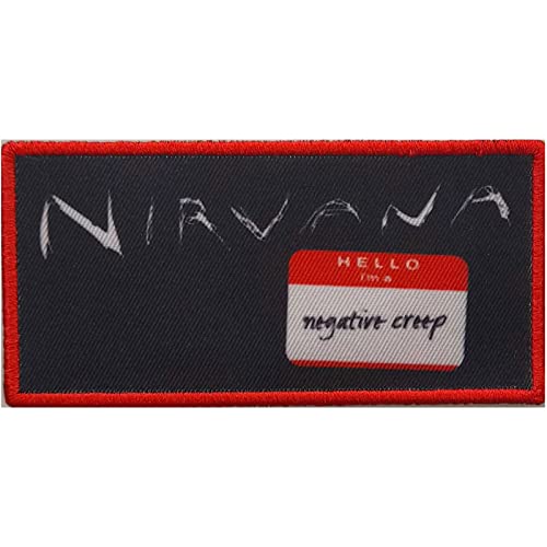 Nirvana - Patch Ă repasser NEGATIVE CREEP (Taille unique) (Rouge/Blanc/Noir)