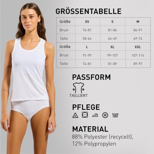 Odlo Unterhemd Damen Kurzarm Active F-Dry Light I Funktionsshirt I Funktionsunterwäsche – Ansicht 6