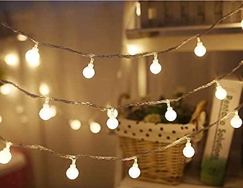 Zsirue USB Operated Globe String Lights, Ball Fairy Lights for Christmas Garden Patio Party Indoor Outdoor Bedroom (10Ft - 20LED, Warm White)