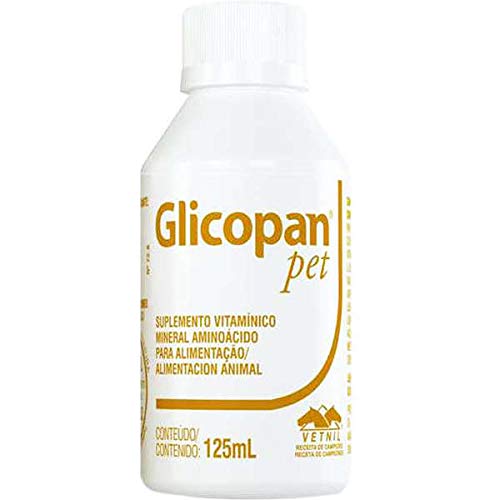 Suplemento Vitamínico Vetnil Glicopan Pet para Cães, Gatos e Outros Animais - 125ml