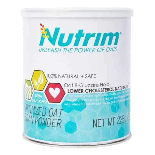Nutrim Oat Bran Powder With 750Mg Beta Glucan Per Serving - Easy-Mix Soluble Fiber For Cholesterol Management & Immune Support - Heart Healthy, Non-Gmo & Vegan Oatmeal Powder (Nutrim, 30 Servings) #TOP3
