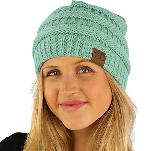 Image of Hatsandscarf CC Exclusives Solid Color Beanie Tail Hat for Adult (MB-20A)