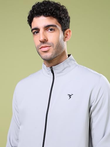 Image of TECHNOSPORT Men's Solid Polyester Techno Lite Jacket With SPF50+ And Microbial Properties