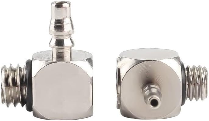 Hose Elbow Pipe Connector, Adapter Fittings, 5PCS Brass Kit - M3-M6 Thread To 2-6mm Tube Pneumatic Barb Adapters For Air/Vacuum(M32mm Brass)