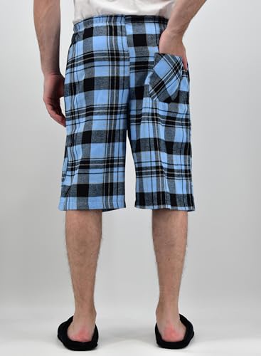 Image of Andrew Scott Men's Cotton Flannel Soft Woven Lounge PJ Shorts | Drawstring & Pockets | Multi Packs