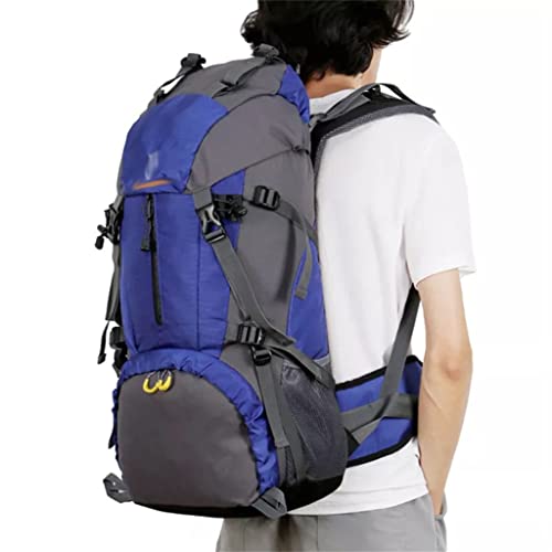 55L Outdoor Travel Backpack Camping Hiking Backpack Large Capacity Backpack(Black)2