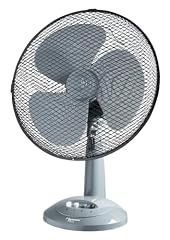 Ventilatore da tavolo Ø 35 cm, piccolo ventilatore con 3 impostazioni di velocità e funzione di oscillazione a 75°, altezza: 29 cm, 40W, DDF35G, colore: Grigio