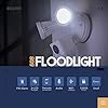 Floodlight Camera by ESCAM, No Monthly Fees - Wireless Outdoor Security Cameras for Home Security System with Motion Sensor Light - HD, Motion Detection, Siren Alarm, Two Way Talk, White #1