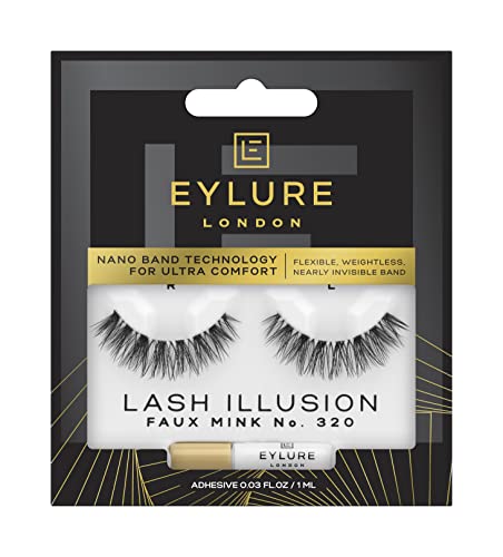 Eylure Lash Illusion No 320, Black, 1 pair (Pack of 1)