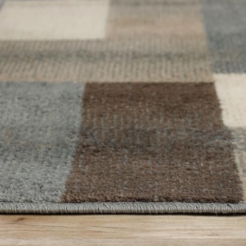 Image of SUPERIOR Clifton Indoor Plush Area Rug, Easy Clean, 8'x10', A Grey