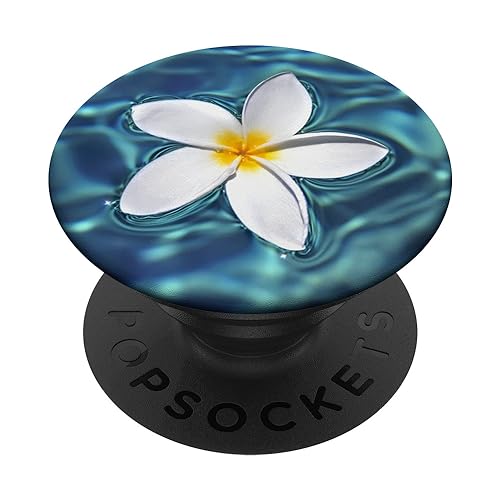 Hawaii Pop Mount Socket White Flower in The Sea Ocean Water PopSockets Adhesive PopGrip