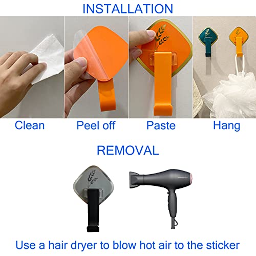 Image of Shower Caddy Hooks, Razor Hanger for Shelf and Loofah (Black - 6 Packs)