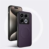 TIANYUE Custodia per Infinix Note 40 Pro, Custodia Ultra Sottile in Pelle PU per Infinix Note 40 Pro con [Magnetica] [Ricaricabile Senza Fili] Copertura Protettiva Sottile-Viola scuro