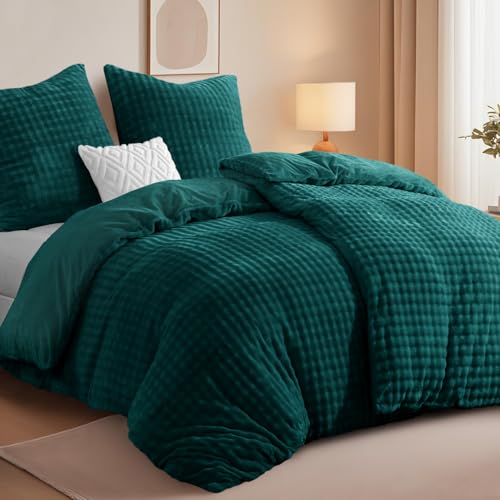 RUIKASI Winter Plüsch Bettwäsche 135 x 200 Flanell 4teilig Grün, Oeko-TEX – Ansicht 2