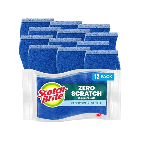 Scotch-Brite Non-Scratch Scrub Sponges for Washing Dishes and Kitchen Use 12 Scrub Sponges