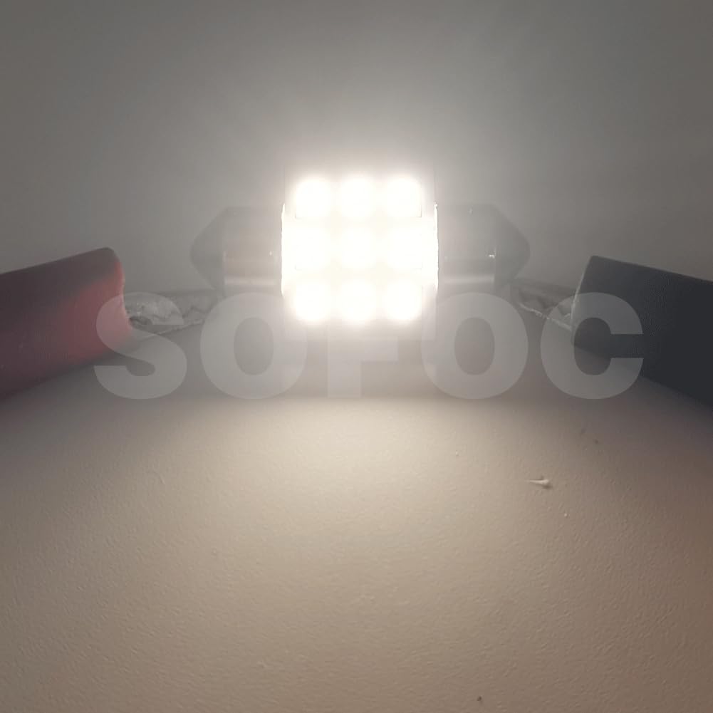SOFOC LED Festoon Bulb 31MM Warm White 12V AC/DC per luce interna auto, plafoniera, luce di cortesia, lampada mappa, luce targa 10Pcs