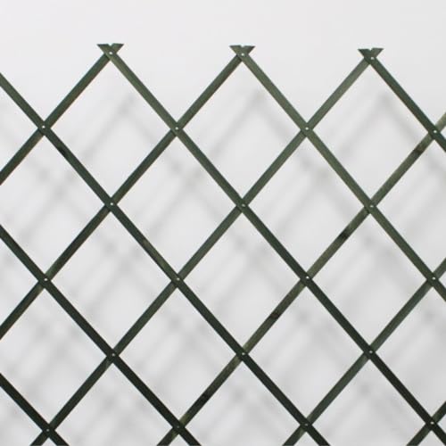 Celosía Extensible de Madera Elegante en Blanco - Decoración Versátil y Duradera para Jardín y Hogar (1X2M, Verde)