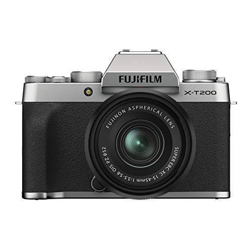 Fujifilm X-T200 Mirrorless Digital Camera w/XC15-45mm Kit - Silver