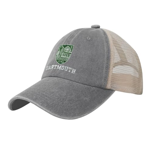 Dartmouth College Logo Baseball Cap Sport Vintage Washed Mesh Baseball Cap Gray