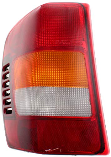 Evan-Fischer Tail Light Lens and Housing Compatible with 2002-2004 Jeep Grand Cherokee From 11-2001 Driver Side