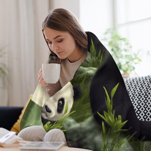 Couverture de lit pandas en peluche douce de qualité supérieure