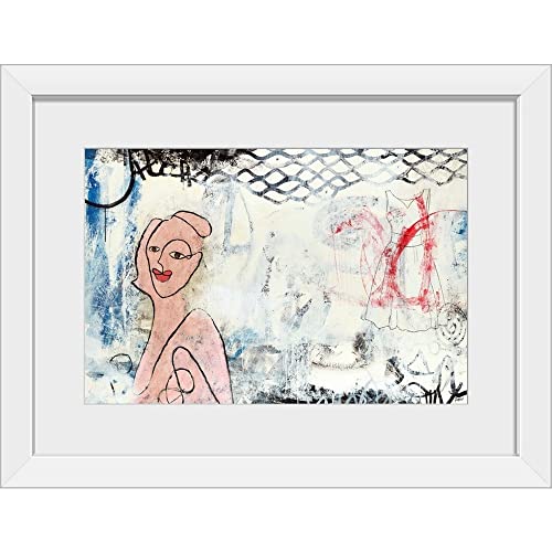 GREATBIGCANVAS Making Waves White Framed Wall Art Print, Artwork