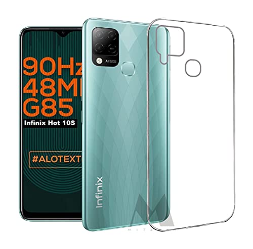 Image of Soft Flexible Silicone Back Cover Compatible with Infinix Hot 10s, Transparent Case