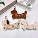 Jamortty Cute Plush Dog Keychain Fluffy Kawaii Dachshund Mini Backpack Keychain For Bag Purse Charm Key Chain Christmas Gift(Style 1)