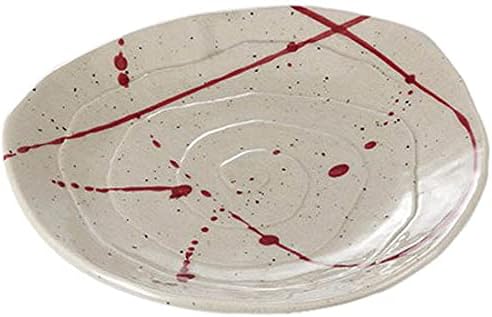 Set of 10 Cinnabar Scattered 9.0 Triangular Plates, 10.5 x 10.6 x 1.6 inches (26.7 x 26.8 x 4 cm), 30.9 oz (865 g), Japanese Dishes, Restaurants, Inns Japanese Tableware, Commercial Use